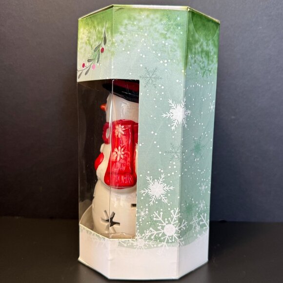 Yankee Candle 2022 Snowman Ceramic Tea Light Holder Luminary W/Tealights Holiday - Picture 14 of 16